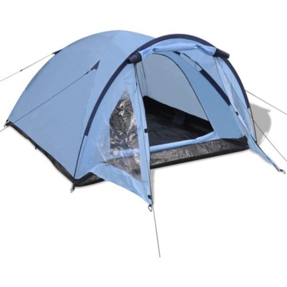 Tente camping imperméable pour 3 personnes bleu 91012FR