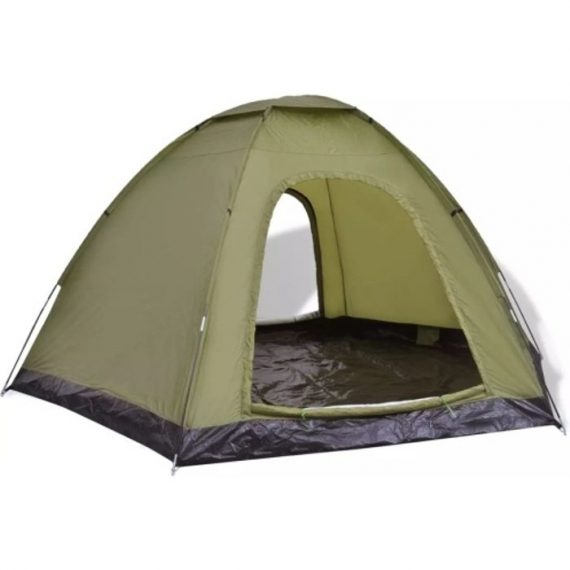 Tente camping imperméable pour 6 personnes vert 91010FR