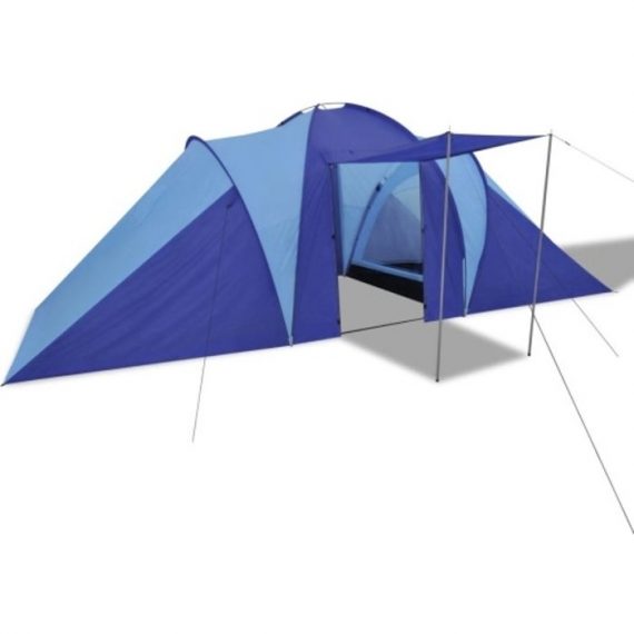 Tente de camping/caravaning imperméable campement 6 personnes bleu 90512FR