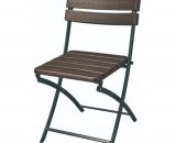 Chaise pliante de jardin effet bois - Lot de 2 H17992