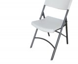 Chaise pliante de réception polyéthylène Blanc - Lot de 4 53CALOTP4