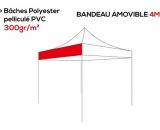 Bandeau amovible personnalisé polyester 300g/m² - Tente pliante - Plusieurs longueurs PERSO-BAN3004