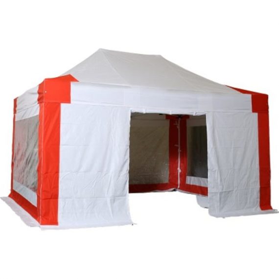 Tente pliante 3x4.5m Pack complet Acier 32mm Polyester 300g/m² TP34530-PA-BER