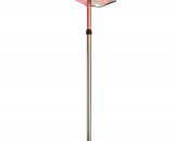 Parasol chauffant électrique sur pied à hauteur réglable chauffage type halogène lampe LED & télécommande - 2000W PCE-19 interouge home