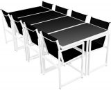 Ensemble de table et chaises 8 personnes - Aluminium 42803FR