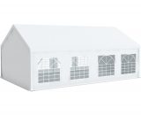 Tente de réception Pro 5x8m PREMIUM Plus PVC 520g/m² tubes 76mm haut. 2m20 58520BUPS-T interouge