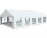 Chapiteau barnum de réception 6x10m PVC 500g/m² tubes 50mm Blanc 610500BU-T