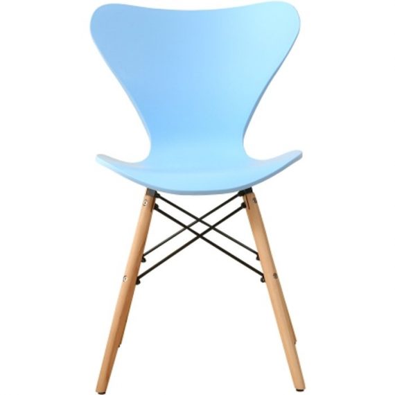 Chaise de table style scandinave pieds bois blanc ou bleu - Lot de 2 CH05006BA interouge home