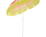 Outsunny Parasol de Jardin Imitation Raphia Multicolor Ø1,6 m x 1,9 m 6932185968704 01-0188