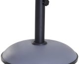 Outsunny Pied de parasol rond Ø 45 x 36H cm poids net 20 Kg ciment PVC gris noir 3662970067017 840-040