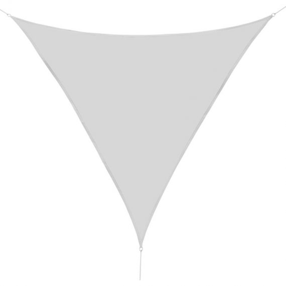 Outsunny Voile d'ombrage triangulaire grande taille 3 x 3 x 3 m polyester imperméabilisé haute densité 160 g/m² gris clair 3662970045336 840-137