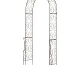Outsunny Arche de jardin arche à rosiers style fer forgé dim. 120L x 30l x 226H cm métal époxy noir vieilli cuivré 3662970045794 844-221