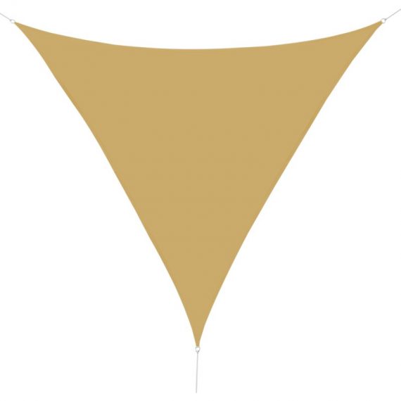 Outsunny Voile d'Ombrage Triangulaire Grande Taille 3 x 3 x 3 m Tissu de Polyester Haute Densité Résistant aux UV Coloris Sable 01-0634 3662970016084