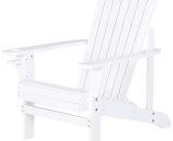 Outsunny Fauteuil de jardin Adirondack chaise longue inclinable en bois 97L x 73l x 93H cm blanc 01-0016 3662970010761