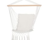 Outsunny Chaise suspendue grand confort coton polyester 96 x 53 cm crème charge max. 150 Kg 84A-189 3662970081921