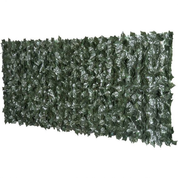 Outsunny Haie artificiel à feuilles de patate douce brise-vue décoration rouleau feuillage réaliste anti-UV PE 3 x 1 m vert foncé 844-200 3662970086292