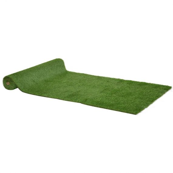 Outsunny Gazon synthétique pelouse artificiel moquette extérieure herbes denses hautes 30 mm 4 x 1 m vert 844-329 3662970079003