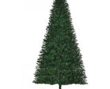 HOMCOM Arbre de Noël artificiel sapin de Noël artificiel hauteur de 2,4 m 1499 branches en PVC base en acier robuste vert 830-354V01 3662970093481
