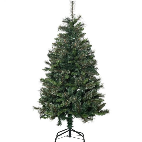 HOMCOM Sapin arbre de Noël artificiel 665 branches + support pied hauteur 150 cm vert 830-533V00GN 3662970111185