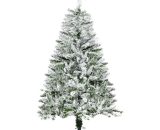 HOMCOM Sapin arbre de Noël artificiel 200 branches enneigées+ support pied pliable hauteur 120 cm vert 830-527V00GN 3662970109953