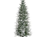 HOMCOM Sapin arbre de Noël artificiel 880 branches enneigées+ support pied pliable hauteur 225 cm vert 830-525V01GN 3662970109977