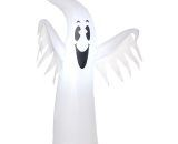 HOMCOM Fantôme d'Halloween gonflable 1,22 m lumière LED intégrée usage intérieur extérieur tissu polyester blanc 844-394 3662970094129