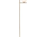 HOMCOM Lampadaire lampe à pied en métal avec abat-jour câble de 180 cm avec interrupteur à pied 30 x 25 x 159 cm or blanc B31-351V90 3662970094471