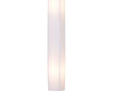 HOMCOM Lampe lampadaire colonne sur pied moderne lumière tamisée 40 W 14L x 14l x 120H cm inox blanc B31-019 3662970020579