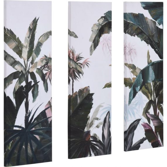 HOMCOM Tableau 3 parties sur toile triptyque - décoration murale - style jungle dim. 90L x 30l cm L00-011 3662970107515