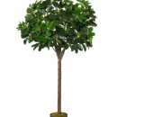Outsunny Arbre artificiel schefflera hauteur 120 cm plante artificiel décoration intérieur extérieur plastique 693 feuilles pot inclus vert 844-363 3662970077542