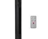 HOMCOM Ventilateur colonne tour oscillant silencieux 50 W télécommande fournise minuterie 3 modes 3 vitesses réglables écran LED Ø 20 x 78,5 cm noir 824-017V90BK 3662970079492