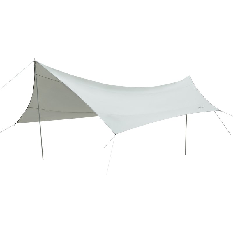 Outsunny Bâche anti-pluie voile d'ombrage toile de camping 5,6L x 5,5l m polyester haute densité 190T imperméable gris 840-184BG 3662970102770