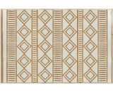 Outsunny Tapis d'extérieur réversible imperméable motifs géométriques pour jardin, terrasse, balcon - dim. 121L x 182l 844-787V00MX 3662970155158
